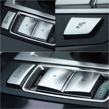 Ccessories Butoane Capac Tapiterie Auto Crom Schimbătorului de Argint Pentru BMW Seria 5