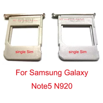 Noul Single / Dual Sim Card Tray Slot Titularul Reader Adaptor Pentru Samsung Galaxy Note5 Note 5 N920 N920F Sim Tray Piese de schimb