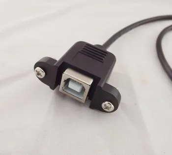 10buc Negru USB 2.0, O Femeie A B de sex Feminin Soclu de Montare pe Panou Fix Șurub Cablu de Extensie 50cm pentru Imprimanta