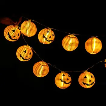 Halloween Dovleac Felinar cu LED-uri Decorative de Lumină Șir de Groază Față de Baterie Decorative Șir de Lumină Draperii Decor