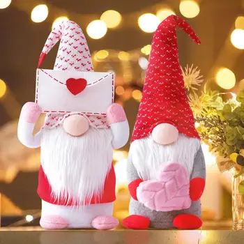 Plic Dragoste fără Chip de Papusa de Ziua Îndrăgostiților Decoratiuni Dormitor Living Desktop Permanent Post Iubitor de Cadou de Pluș Gnome Inima