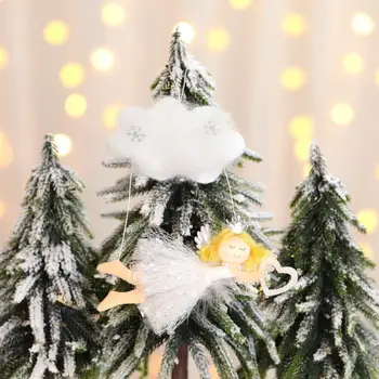 Meserii crăciun Pom de Crăciun Decorat Ornamente de Crăciun Nor Înger Pandantiv Cadou de Crăciun de Gri și Alb 1 Buc Produse