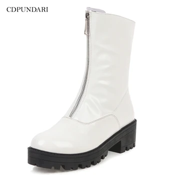 2020 alb Negru Glezna cizme pentru femei cizme cu platforma Doamnelor cizme de Iarna pentru femeie pantofi