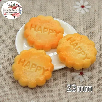 10BUC Cookie-uri Desert Rășină spate Plat Cabochon Miniatură alimentare de Aprovizionare Art Decor Farmec