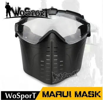 WoSporT Aer Permeabil Anti-impact Echitatie Masca de Ceață-Proof Fan Masca pentru Operațiunile de Teren