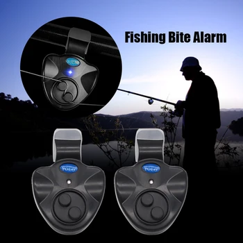 Pescuit Alarma 2 buc Electronice de Pescuit Musca de Alarmă cu Sunet Lumini LED Indicator Peștele Mușcă Alarme de Pescuit la Crap Instrumente