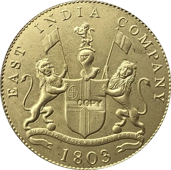 1803 India-British 10 monede de Numerar COPIA 25.7 mm
