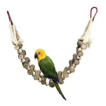 De Lemn Papagal De Jucarie Pasare Stand Joc Rack Leagăn De Lemn Inel Pentru Păsări Jucării Suspendate Cu Accesorii De Pasăre Pasăre Jucării, Rechizite