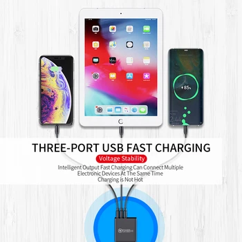 48W Încărcător de Telefon Mobil de Încărcare Rapidă 3.0 USB Încărcător QC3.0Fast de Încărcare Pentru iPhone 11 7 8 Pentru Samsung, Xiaomi, Huawei și Comprimat