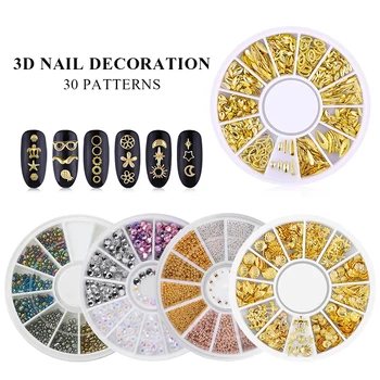 Decoratiuni de Arta unghiilor Strasuri Pentru Unghii Margele Micro Roata Unghii Sclipici, Cristale, Accesorii Unghii Diamante Mixt Color 3D DIY