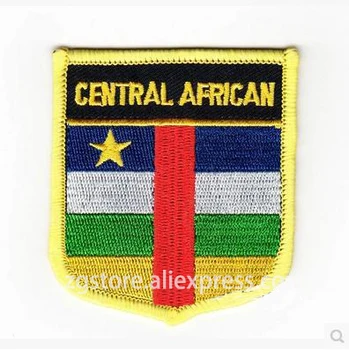 Vânzare Fierbinte ! Broderie Patch-uri drapelul Național cu Emblema Patch-uri Africa Centrală Pavilion de Fier pe 7X6CM NGQ1217