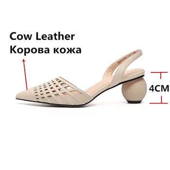 CONASCO de Înaltă Calitate de Moda Concis Femei Sandale Pompe de Piele de Vara New Cross-Legat Tocuri inalte Pantofi Casual Femei