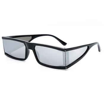 Moda Femei ochelari de Soare cu Ramă de Plastic Bărbați Dreptunghiulară Sport Ochelari de Soare UV400 Ochelari de Conducere de Călătorie Nuante Oglindă