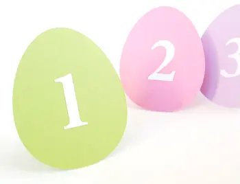 1-20 ou de Paște în formă de Numere de carduri de loc Nunta mireasa copil de dus Petrecere, Relaxare Recepție, Escorta numele cardpc001