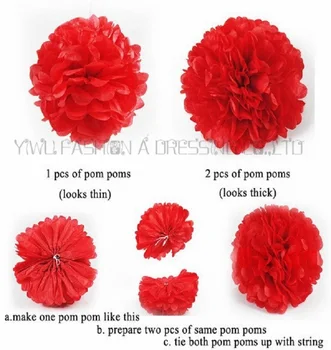 29 Culori disponibile!! Hârtie pom pom de aur și de argint 20inch (50cm) 18piece/lot DIY hârtie flori roșii de trandafir mingea decoratiuni