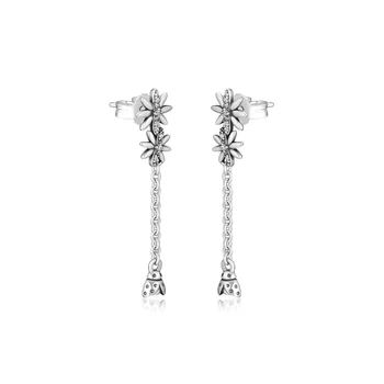 CKK Picătură Cercei Floare și Ladybird Argint Legăna Cercei pentru Femei Argint 925 Bijuterii Cercei 2019