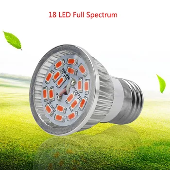18 Plante LED-uri Cresc de Lumină întregul Spectru de Creștere Lampă Becuri Pentru Hydroponics Sistem de Flori de Gradina de Legume în Creștere Lumini cu efect de Seră