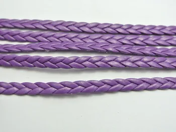 32.8 Picioarele Violet Plat Împletite Bolo imitație de Piele Șir de Bijuterii Cablu Plat Țesute 5X1mm