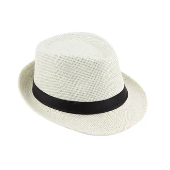 Vara Găleată Pălărie Bărbați Femei Pălărie De Paie Pe Plaja Palarie De Soare Pălărie Trilby Paie Panama Gangster Capacele Se Potrivesc Pentru Femei Barbati
