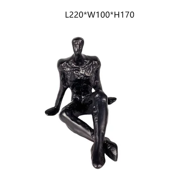 Europa Creativă Rășină De Aur Ambarcațiuni Negru Decor Acasă Umane Statuie Decor Birou De Arta Decorativa, Sculptura Cadouri
