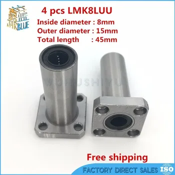 Transport gratuit la 4 buc LMK8LUU 8mm lung tip flansa rulment liniar bush 3d priter xyz cnc piese LMK8L