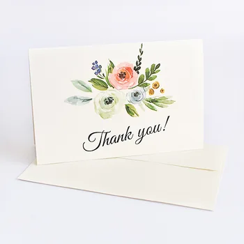 6 Buc/Set Vă Mulțumesc Scrisoare de Flori Lăsați Mesaj de Cărți de Hârtie Decor Cadou Card de Ziua Recunoștinței Card de Recompense Card de 10*15 CM