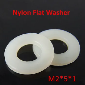 1000pcs M2*5*1 Nailon Plat, mașină de Spălat DIN125 Plastic Inel Garnitura