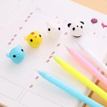 Kawaii Drăguț Moale Lipici Gel Stilou Caneta De Desene Animate De Porc Panda Pixuri Pentru Scoala Scriere Copii Cadou Coreean Papetărie, Rechizite De Birou