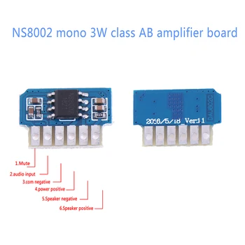 DC 3V 3.7 V, 5V Clasa AB Mono 3W Mini Bord Amplificator Audio Amp Modul singur Canal