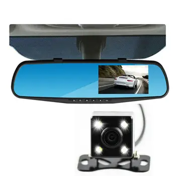 2 BUC pret en-gros 1080HD viziune de noapte camera dubla lentila oglinda retrovizoare aparat de fotografiat de mers înapoi camera auto digital recorder DVR auto