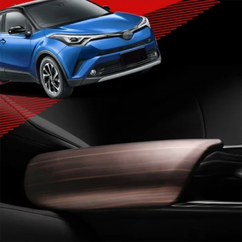 ABS Lemn de Cereale Mașină Cotiera Cutie cu Capac Consola centrala Saver Acopere Garnitura pentru Toyota C-HR 2016-2019 (autovehicul cu volanul pe Stânga)