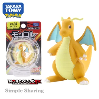 TOMY MS-25 Pokemon Papusa Mici de Mână-a făcut Model Dragonite Rapid Dragon Desktop decorare Jucării pentru Copii