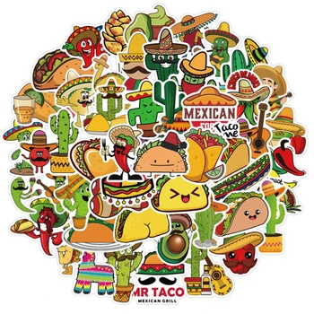 50PCS Stil Mexican Alimente Autocolante Impermeabil Autocolante Pentru Masina Laptop Chitara Skateboard Jurnal Decalcomanii Autocolant Nou