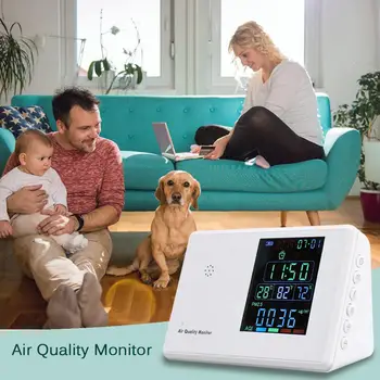 Multifunctional Reincarcabil de Calitate a Aerului Detector Detector de Gaz PM2.5/PM10 HCHO TVOC Tester CO2 Metru de Monitor de Aer Pentru Smart Home