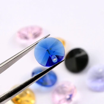 8mm 10mm Colorate subliniat spate rotund margele de sticla Rivoli margele de cristal de Lux Piatra pentru a face Bijuterii Coliere Cercei DIY
