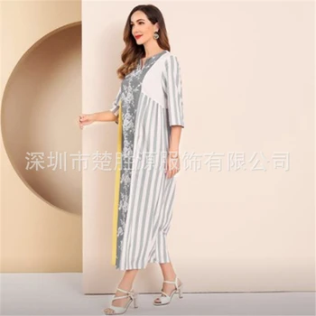 Doamnelor rochie de imprimare împletit vrac noua moda rochie de vacanță în stil Chinezesc cheongsam rochie eleganta vestidos orientales