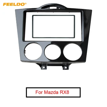 FEELDO 2DIN Negru Car Audio Radio Fascia Cadru Pentru Mazda RX8 2003-2008 Stereo Placa Panoului Ornamental Dash Kit de Montare #FD5007