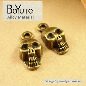 BoYuTe (100 Piese /lot) 11*8MM Antic de Bronz Placat cu Zinc din Aliaj Materiale Craniu Farmece Diy Accesorii Bijuterii en-Gros