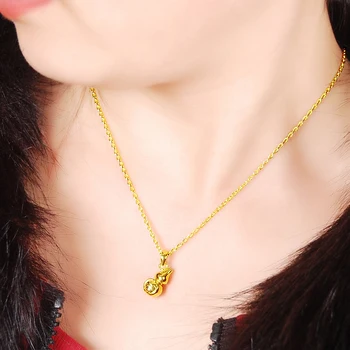 Minunat de Aur-Culoare Frumoasă Tărtăcuță mic Colier Pandantiv Moda pentru Fete cu Aur de 24K GP Bijuterii Femei Cravată Colier