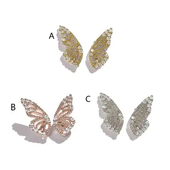 Minimalist Mici Cubic Zirconia Fluture Cercei Stud Mici și Delicate Bijuterii Fata U2JF