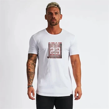 Bărbați Mânecă Scurtă T-Shirt Bumbac Gât Rotund Imprimat Tricou de Afaceri de Moda Casual sex Masculin Tricou de Înaltă Calitate pentru Bărbați T-Shirt