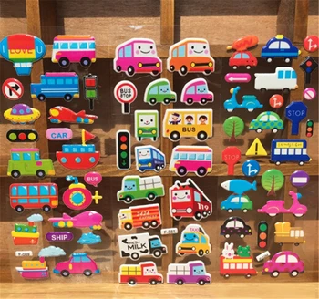 5PCS /multe Mașini de Transport Bule de Desene animate Autocolante pentru Copii Copii, Fete si Baieti Amestecat Autocolante de Desene animate Decorare Cadou de Crăciun