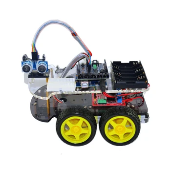 5sets Multi-Funcțional 4WD Robot Șasiu Auto Kituri pentru UNO R3 170 punctul Mini breadboard Pentru Robot Auto Kit de Asamblare Transport Gratuit