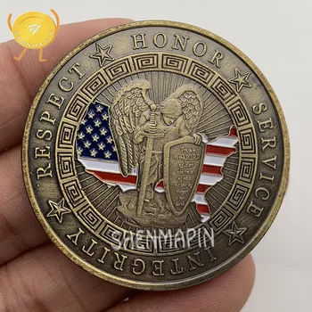 America Înger Saint Michael ' s Guardian Monedă Comemorativă Mesajul Efeseni Monede de Colecție Blindate Războinic Medalie