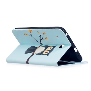 Colorat Desen din Piele PU Tablet PC Cazuri cu Kickstand Pentru Samsung Galaxy Tab E 8.0 T377/T375 Cazuri Comprimat cu Deținătorii de Carduri