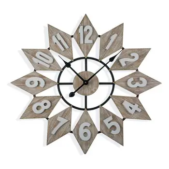 Ceas de perete din MDF Lemn (5 x 70 x 70 cm)