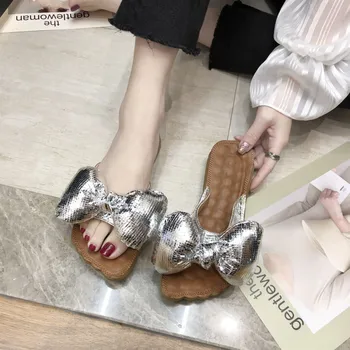 Vara Femei Slide-Uri De Moda Bling Femei Papuci Sandale Cu Talpă Moale Acasă Papuci De Plaja, Flip-Flops Pantofi De Femeie În Afara Pantofi Plat