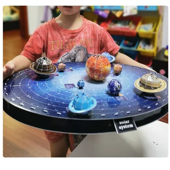 146Pcs Sistemul Solar 3D Puzzle Set Planet Joc de Bord de Hârtie DIY Puzzle de Învățare și Educație Știință Copii de Jucarie Cadou