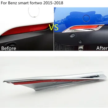 Auto styling corpul capacului ornamental spate coada de ceață spate lampă lumină cadru stick panel 2 buc Pentru Benz smart fortwo 2016 2017 2018