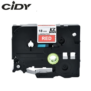 Cidy 18mm Alb pe Rosu Compatibil Laminate Etichete Bandă tze-445 TZe445 tze 445 tz445 tz 445 pentru P-touch Imprimante Brother
